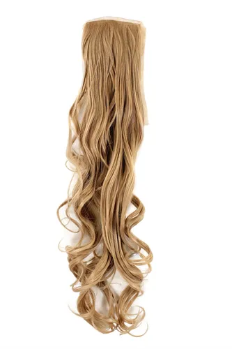Haarteil Zopf Blond wellig 63 cm mit Band und Klammer befestigt YZF-1094HT-18