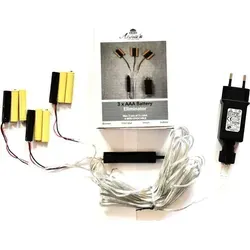 Batterie Netzteil Adapter 3 x 3 AAA Micro Batterien 4,5V Wandler 4m Kabel Netzteil