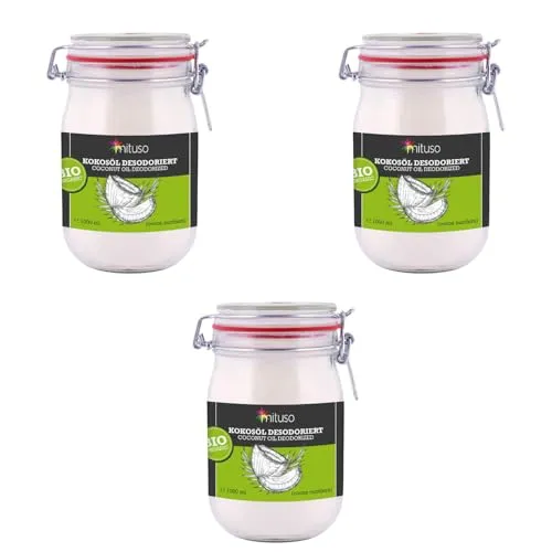 mituso Bio Kokosöl desodoriert 3 Liter | Geschmacksneutral von mituso