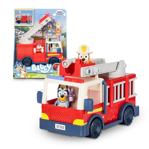 Bluey Feuerwehrauto mit beweglicher Bingo-Figur