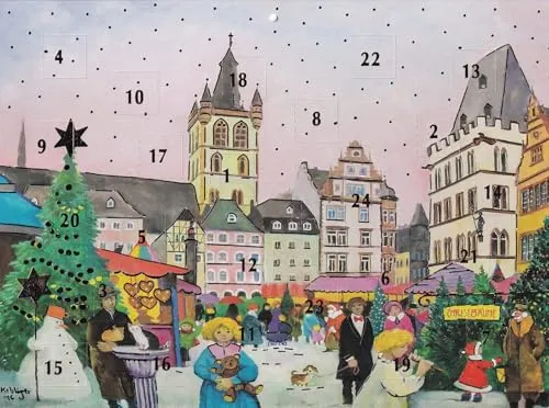 Adventskalender A4 aus Karton Trier im Advent