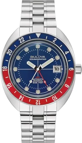Bulova Oceanographer Automatik-Taucheruhr 96B405 - Armbanduhren: Hochwertige Herren-Taucheruhr mit 200m Wasserdichtigkeit, Saphirglas und elegantem Edelstahlarmband für stilbewusste Abenteurer.
