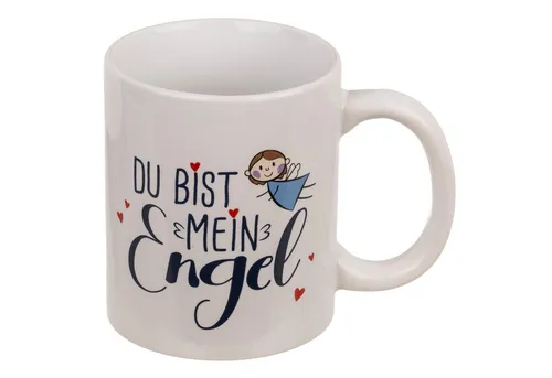 Out of the Blue Tasse Keramikbecher -Du bist mein Engel- Kaffee Becher Tasse Valentinstag, 1-tlg., Keramik