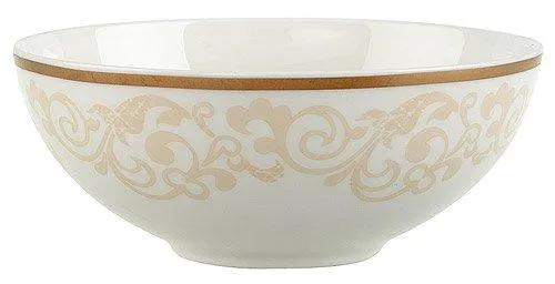 Villeroy & Boch Dessertschale Ivoire - Elegante Schale aus hochwertigem Porzellan, perfekt für Desserts oder Snacks, nicht mikrowellengeeignet aufgrund des Edelmetalldekors.