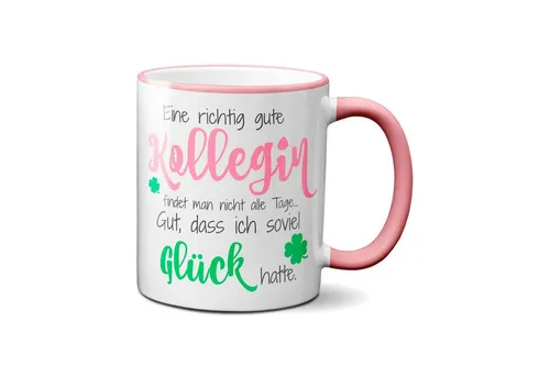 TASSENKING Tasse, Eine richtig gute Kollegin... Design 2 (Altrosa)