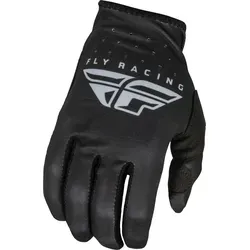 Fly Racing Lite 2023 Motocross Handschuhe, schwarz-grau, Größe 2XL - Ultraleichter Motorradhandschuh mit weicher Handfläche und Touchscreen-Kompatibilität. Perforierte Materialien sorgen für optimale Belüftung und hohen Tragekomfort.