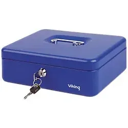 Viking Geldkassette 4049779 Blau 260 x 185 x 81 mm von Viking