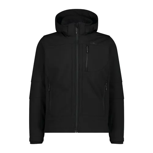 CMP Herrenjacke mit Kapuze, Schwarz, Größe 46 - Funktionsjacke mit Clima Protect Membran, die Wasserdichtigkeit (WP 7.000) und Atmungsaktivität (MVP 1.000) garantiert. Ideal für Outdoor-Aktivitäten, winddicht und elastisch.