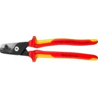 KNIPEX 95 18 225 StepCut XL - VDE-geprüfte Kabelschere mit ergonomischem Griff, ideal für komfortable Einhand- und Zweihandbedienung