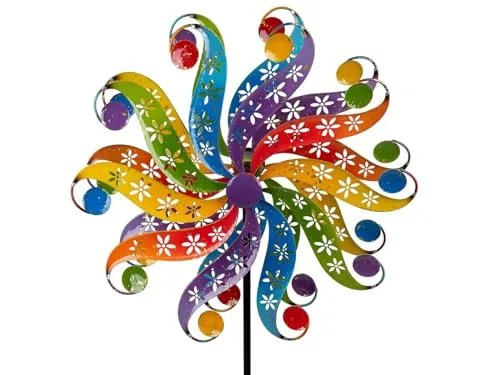 Formano Windrad Stecker 128cm aus bunt lackiertem Metall von formano