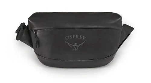 Osprey Transporter Waist - Hüfttasche 1 l grau/schwarz - Gürteltasche für Reisen und Alltag, 1 l Volumen, TPU-beschichtet für hohe Wasserfestigkeit und Langlebigkeit, ideal für Freizeitaktivitäten.