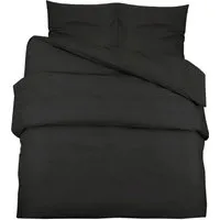 vidaXL Bettwäsche-Set Schwarz 200x220 cm - Bettwäsche-Set aus weicher Mikrofaser, knitterfrei und pflegeleicht – ideal für stilvolle Schlafzimmergestaltung.
