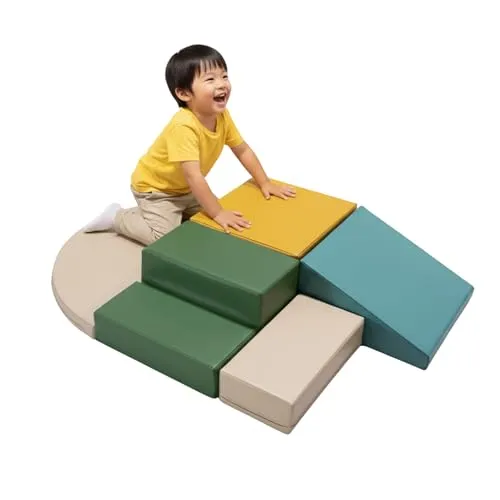 IGLU SOFT PLAY Corner Climber 5 pcs - Schaumstoffbausteine in Pastel Sea - Indoor Klettergerüste für Kinder, fördert motorische Fähigkeiten und Gleichgewichtssinn, hergestellt aus hochwertigen, zertifizierten Materialien für maximale Sicherheit und Langlebigkeit.