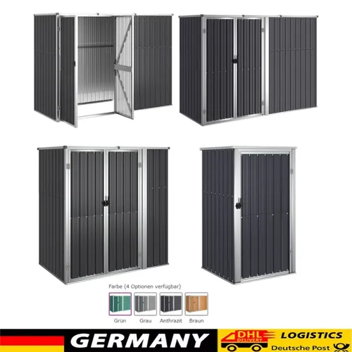 vidaXL Gerätehaus Anthrazit 88x89x161 cm