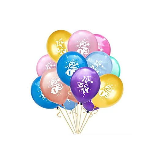 Oblique Unique® 10x Luftballons für Schuleinführung Einschulung Schulanfang Schulstart Deko Ballons mit ABC und 123 Motiv im Farbmix