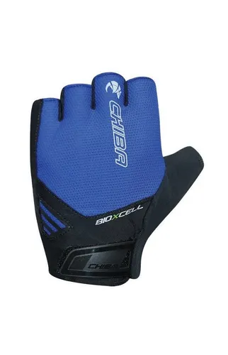 Chiba Fahrrad-Handschuhe BioXcell AIR blau/schwarz - Fahrradbekleidung mit luftdurchlässiger Oberhand und anatomischer BioXCell Polsterung für maximalen Komfort und optimale Belüftung. Ideal für Vielfahrer und Tourenfahrer.