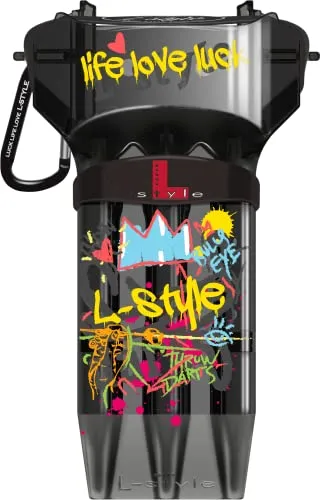 L-Style Dart Case Krystal One von Thor-Sports in diversen Farben/Darts Wallet/Hardcase (Krystal One 2023 M9, Clear-Black)