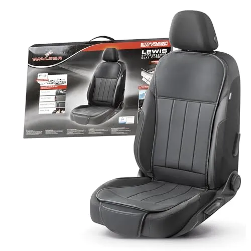 WALSER Autositzauflage Lewis, eleganter Sitzaufleger für Ihr Auto - Autositzbezüge mit hochwertiger Verarbeitung aus perforiertem Kunstleder für ein angenehmes Sitzgefühl und frischen Look. Praktische Tasche für zusätzlichen Stauraum.