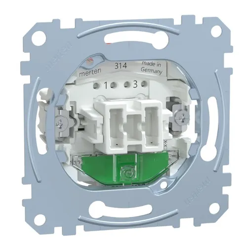 Merten Aus-Kontrollschalter-Einsatz 2-polig, 10 AX, AC 250 V - Smart Home Aus-Kontrollschalter-Einsatz mit QuickFlex-Beleuchtungsmodulen für einfache Nachrüstung und frontseitige Zugänglichkeit von Mess- und Prüfkontakten.