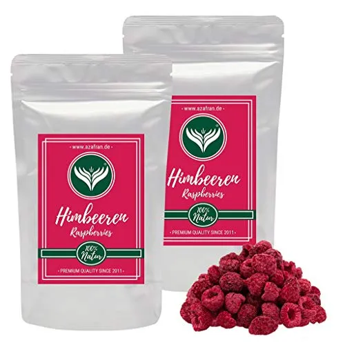 Azafran Himbeeren gefriergetrocknet ganz, natürliche Himbeer Früchte getrocknet 500g