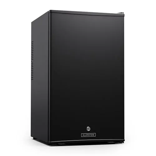 Klarstein Mini-Kühlschrank mit Glastüre - Kompakter 68L Mini-Kühlschrank für Getränke und Snacks, ideal für kleine Räume und leise im Betrieb, mit verstellbaren Ablagen und abschließbarer Glastür.