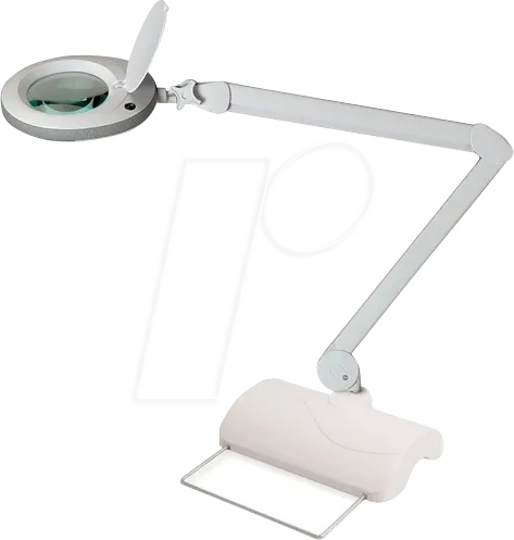 LUM 72156180GR - Lupenleuchte mit 5 Dioptrien - Werkstatt-Lupenleuchte mit 96 superhellen LEDs, energieeffizient und bietet eine gleichmäßige Ausleuchtung. Ideal für präzise Arbeiten mit ergonomischem Design und hoher Stoßfestigkeit.