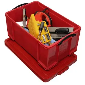 Really Useful Box 64,0 l rot - Platzsparende Aufbewahrung - Lagerboxen mit 64,0 l Fassungsvermögen, stapelbar und temperaturbeständig von -15 °C bis +80 °C - ideal zum Sortieren und Aufbewahren Ihrer Habseligkeiten.