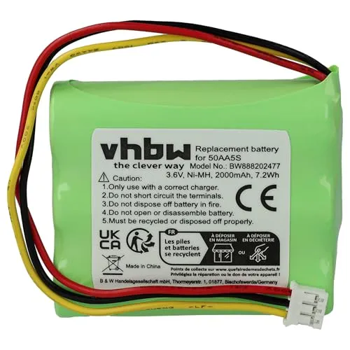 vhbw Akku Ersatz für Tonies 50AA5S für Hörspielbox (2000 mAh, 3,6 V, NiMH)