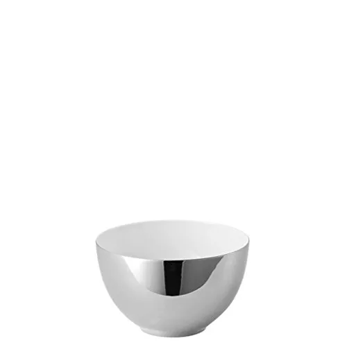 Rosenthal Schale TAC Gropius Skin Platin 15 cm - Multifunktionsschale aus hochwertigem Porzellan mit elegantem platinfarbenem Mosaik, ideal für stilvolles Servieren von Dips, Snacks und Beilagen.