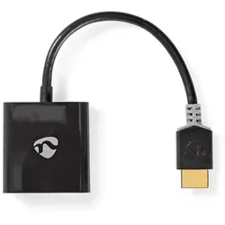 Nedis HDMITM -Kabel | HDMITM Stecker | VGA Buchse / 3.5 mm Buchse | 1080p | Vergoldet | 0.20 m | Gerade | PVC | Anthrazit | Verpackung mit Sichtfenster