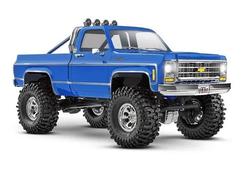 Traxxas Crawler TRX 4m Chevy K10 4x4 lifted blau 1/18 RTR - RC-Modelle, leistungsstarker 4x4 Crawler für Abenteuer im Gelände, fahrfertig und detailgetreu im Maßstab 1/18