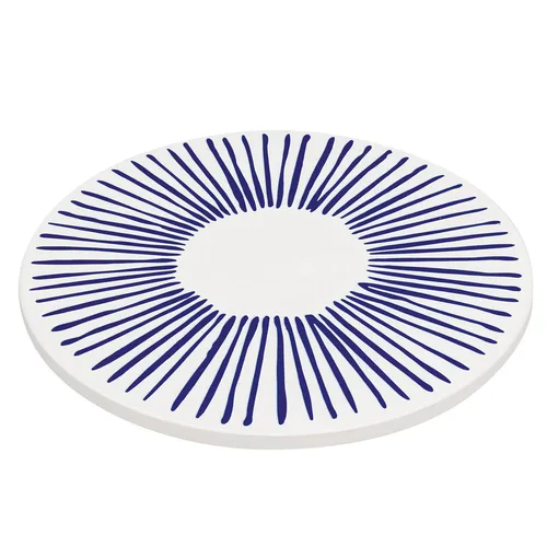 ZASSENHAUS Untersetzer NORDIC LINES rund 20 cm Keramik mit Kork-Unterseite