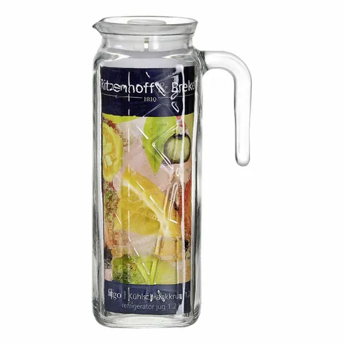 Ritzenhoff & Breker Krug Frigo 1200 ml - Transparentes Glas - Stilvoller Krug aus klarem Glas mit 1200 ml Fassungsvermögen, ideal für kalte Getränke. Perfekt für gesellige Anlässe und den täglichen Gebrauch.