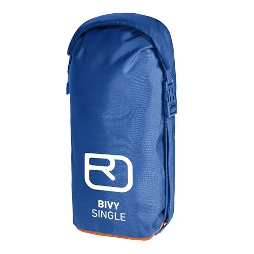 Ortovox Bivy Single safety blue - Der zuverlässige Biwacksack - Schlafsäcke: Winddicht, wasser- und schmutzabweisend dank PU-Beschichtung. Ideal für Notfälle am Berg, kompakt und leicht für eine Person.