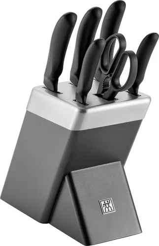 Zwilling Messerblock Style (7tlg) - Selbstschärfend mit KiS Technologie - Küchenmesser Set mit 7 Teilen, inklusive selbstschärfendem Messerblock und eisgehärteten FRIODUR Klingen für optimale Schneidleistung. Ideal für jede Küche!