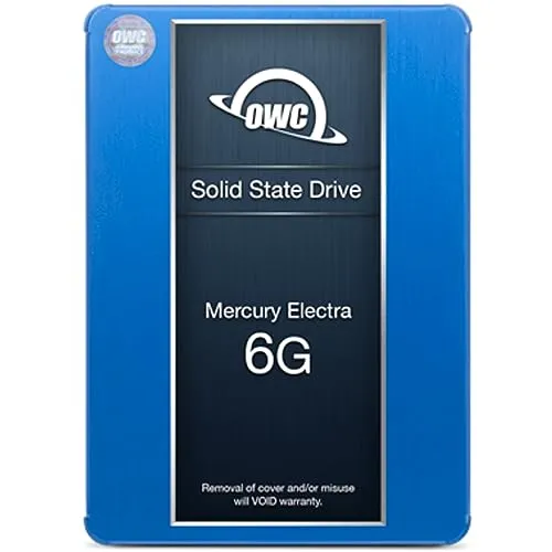 OWC 250GB Mercury Electra 6G SSD - 2.5-Zoll 7mm SATA 6Gb/s Solid-State Drive mit neuester Flash-NAND-Technologie, ideal für Laptop-Reisende dank verlängerter Akkulaufzeit und 3 Jahre Garantie.