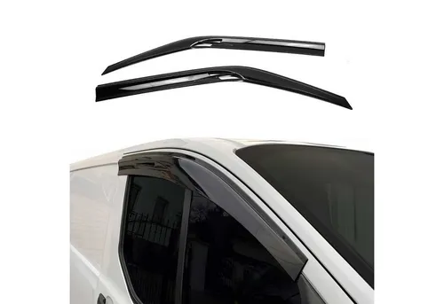 OMAC Lüftungsgitter 2x Windabweiser für VW Crafter Typ 2E - Lüftungsgitter, aerodynamisch und waschstraßenfest, bietet verbesserten Fahrkomfort und reduziert Windgeräusche. Einfache Montage ohne Bohren für nahtlose Integration in Ihr Fahrzeug.