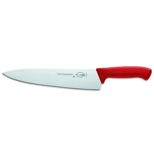Dick ProDynamic Kochmesser 26 cm - vielseitiges Küchenmesser in Rot - Küchenmesser mit 26 cm Klingenlänge, hochwertigem Messerstahl und ergonomischem Griff für präzises Schneiden von Fleisch, Fisch und Kräutern.