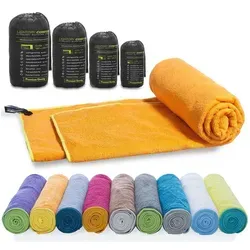 LightDry Reisehandtuch LightDry Reisehandtuch – Leichtes Mikrofaser-Sport und Strandhandtuch, Sport, Strand & Badehandtuch orange 60 cm x 120 cm
