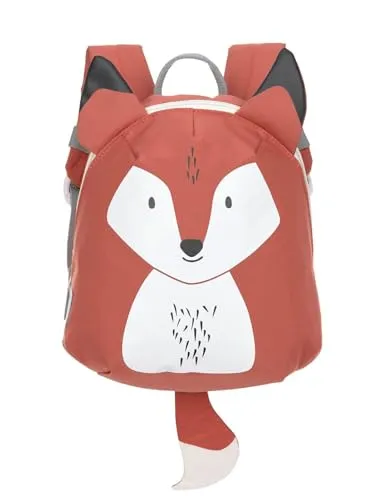 LÄSSIG Kinderrucksack About Friends, Fuchs - PETA-approved vegan - Rucksacktaschen für Kinder mit fröhlichem 3D-Fuchs-Design, höhenverstellbaren Gurten und wasserabweisendem Material. Ideal für Kindergarten und Krippe!