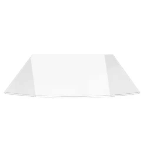ECOfoxx Bodenschutzplatte Segmentbogen 100x120cm - Funkenschutzplatte mit Dichtlippe, Form: Segmentbogen / Bogen, mit Silikondichtung (zur Selbstmontage), Klarglas 1000x1200mm