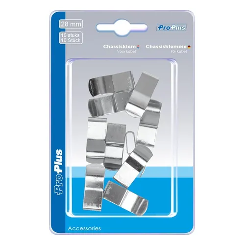 Chassisklemme 28mm für Kabel 10 Stück im Blister