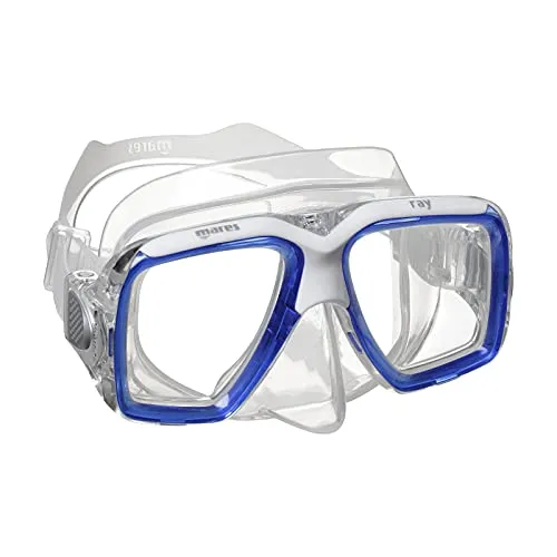 Mares Ray, Maske Erwachsene - Unisex, Blau Trasparent/Trasparent