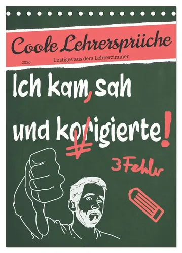 Sabine Löwer | Coole Lehrersprüche (Tischkalender 2026 DIN A5 hoch), CALVENDO...