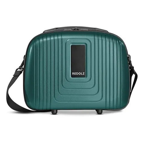 REDOLZ Hartschalen Handgepäck Kosmetik-Koffer | Stabiles Beauty-Case mit Aufsteckfunktion |34 x 17 x 27 cm aus leichtem Polypropylen (Essentials 14)