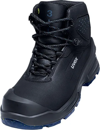 uvex 3 MACSOLE Sicherheitsschuh Stiefel S3, schwarz, Größe 43 - Robuster uvex 3 MACSOLE Sicherheitsschuh Stiefel S3 für anspruchsvolle Einsätze. Mit hitze- und chemikalienbeständiger Gummilaufsohle für optimale Rutschhemmung, auch bei Kälte. Ideal für den professionellen Einsatz.