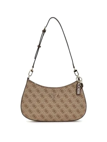 Guess Noelle II Top Zipper Shoulder Bag - Elegante Schultertasche mit stylischem GUESS Logo Muster, ideal für jeden Anlass - perfekt für Dinner oder Mädelsabend!