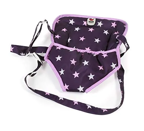 Bayer Chic 2000 782-71 Puppentragegurt - elegante lila Babytrage für Puppen bis 55 cm, vielseitig als Bauch- und Rückentrage nutzbar