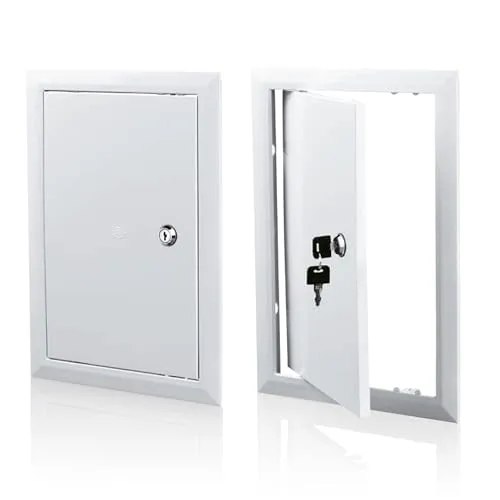 AIROPE Revisionsöffnung 400 x 500 mm, aus ABS-Kunststoff, mit Schlüsselschloss, seitliche Öffnung links/rechts, Zugangsplatten für Wasserzähler, Decke, Badewanne, Sicherungskästen, verbirgt Kabel