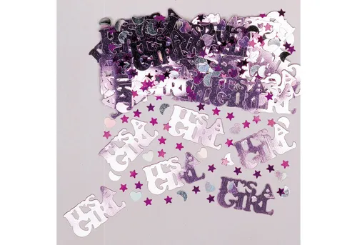 Amscan Konfetti Konfetti Metall 14g It's a girl Pink